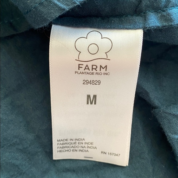 FARM Rio 100% Cotton Mini Doll Dress Size M Pink Blue Floral Long Sleeve Bananas - Picture 6 of 9